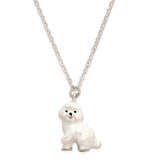 Pewter Bejeweled Bichon Frise Trinket Box Breda