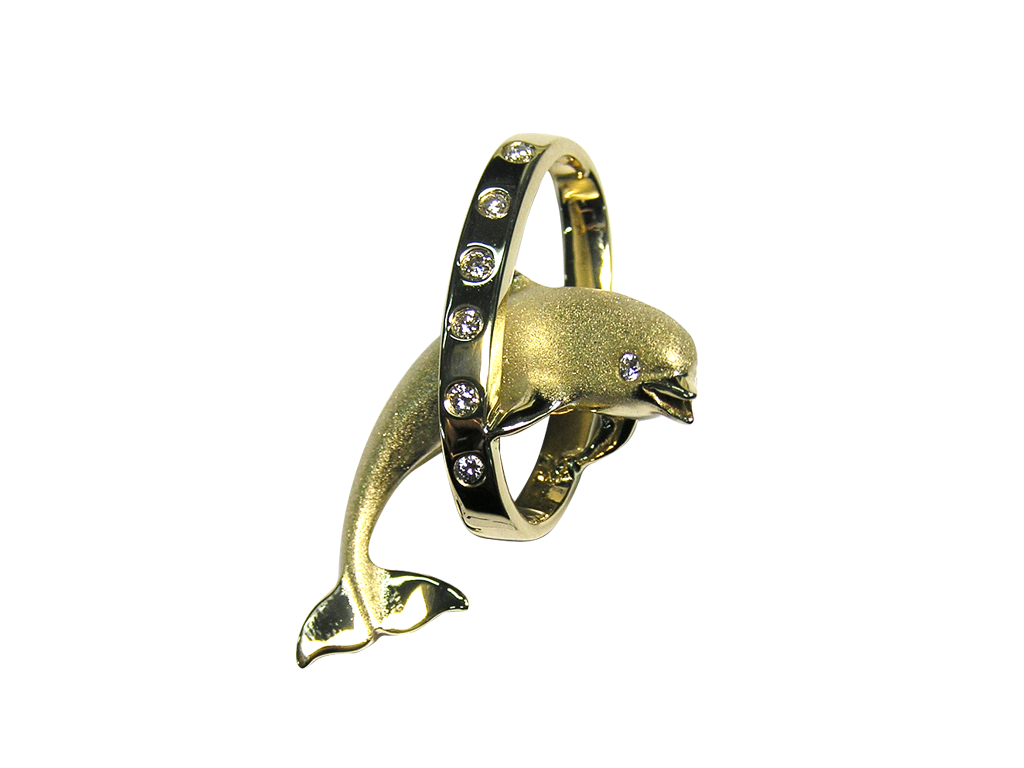 14K Yellow Gold Fish Hook Pendant – Royal Gold