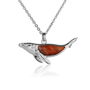 Whale Pendant with Koa Wood