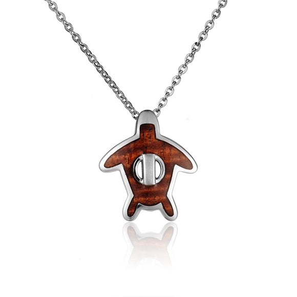 Turtle Pendant with Koa Wood