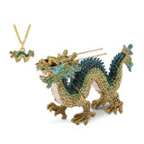 Chinese Dragon Trinket Box with Matching Necklace