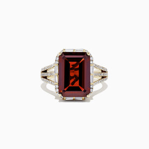 Garnet and Diamond Cocktail Ring