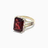 Garnet and Diamond Cocktail Ring