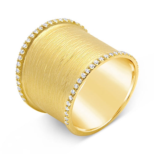 14K Yellow Gold Diamond Fashion Ring
