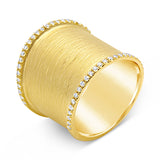 14K Yellow Gold Diamond Fashion Ring