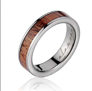 Titanium Koa Ring