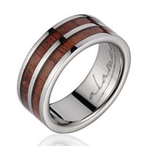 Titanium Koa Ring