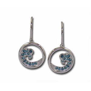 Blue Diamond Wave Eaerrings