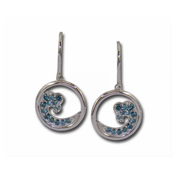 Blue Diamond Wave Eaerrings