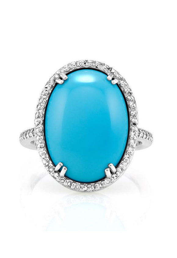 Turquoise and Diamond Ring